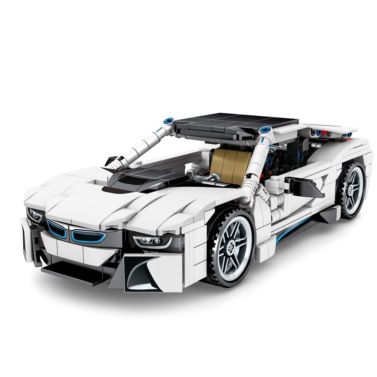 625-Piece Sports Car Building Block Set - DIY Pull Back Model Toy, Super Vehicle Construction Kit for Kids & Adults | MOC Stacking Bricks, Collectible Gift for Car Enthusiasts | Perfect for Birthday Gifts, STEM Learning & Creative Playtime