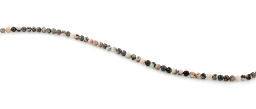 4mm Pink Zebra Jasper Round Gemstone Beads for Jewelry Making - DIY Bracelet, Necklace & Craft Supplies (Healing Crystal Beads for Meditation & Energy Work)