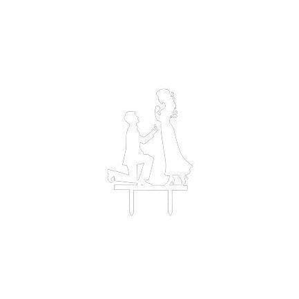 Custom Engagement Proposal Wedding Cake Topper - Personalized Bride & Groom Figurine for Romantic Weddings & Anniversaries - Perfect for Wedding Cakes, Anniversary Celebrations & Romantic Surprises
