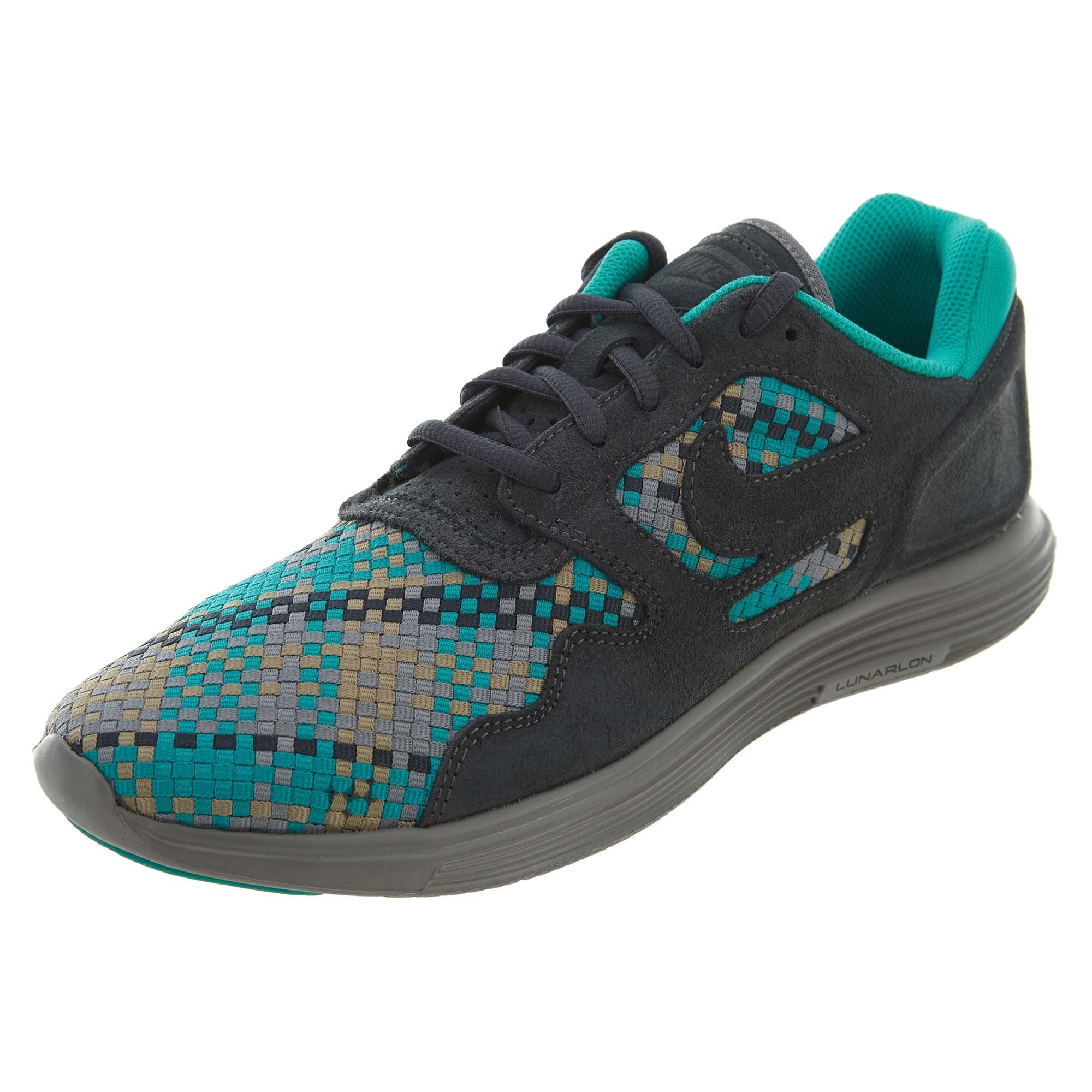 Nike Men's Lunar Flow Woven QS Running Shoes - Size 12 - Black Athletic Sneakers for Jogging, Gym Workouts & Casual Wear