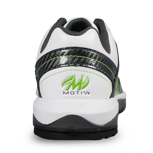 Motiv Men's Propel FT Bowling Shoes - White/Carbon/Lime - Right Hand Wide Fit for Comfort & Performance | Perfect for League Play & Tournament Bowlers