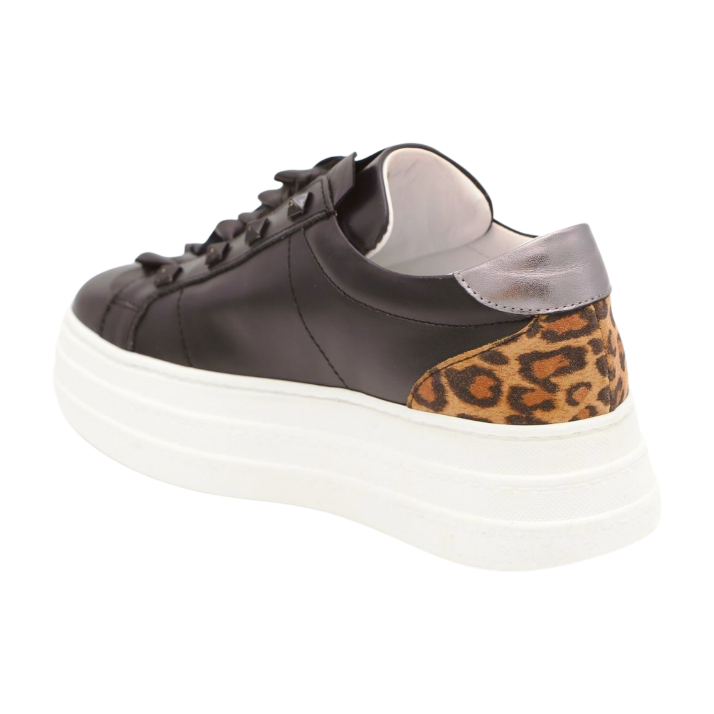 Marco Moreo Black Platform Sneakers with Frill Detail - Women's Fashion Trainers M641 | Stylish Casual Shoes for Everyday Wear & Outfits