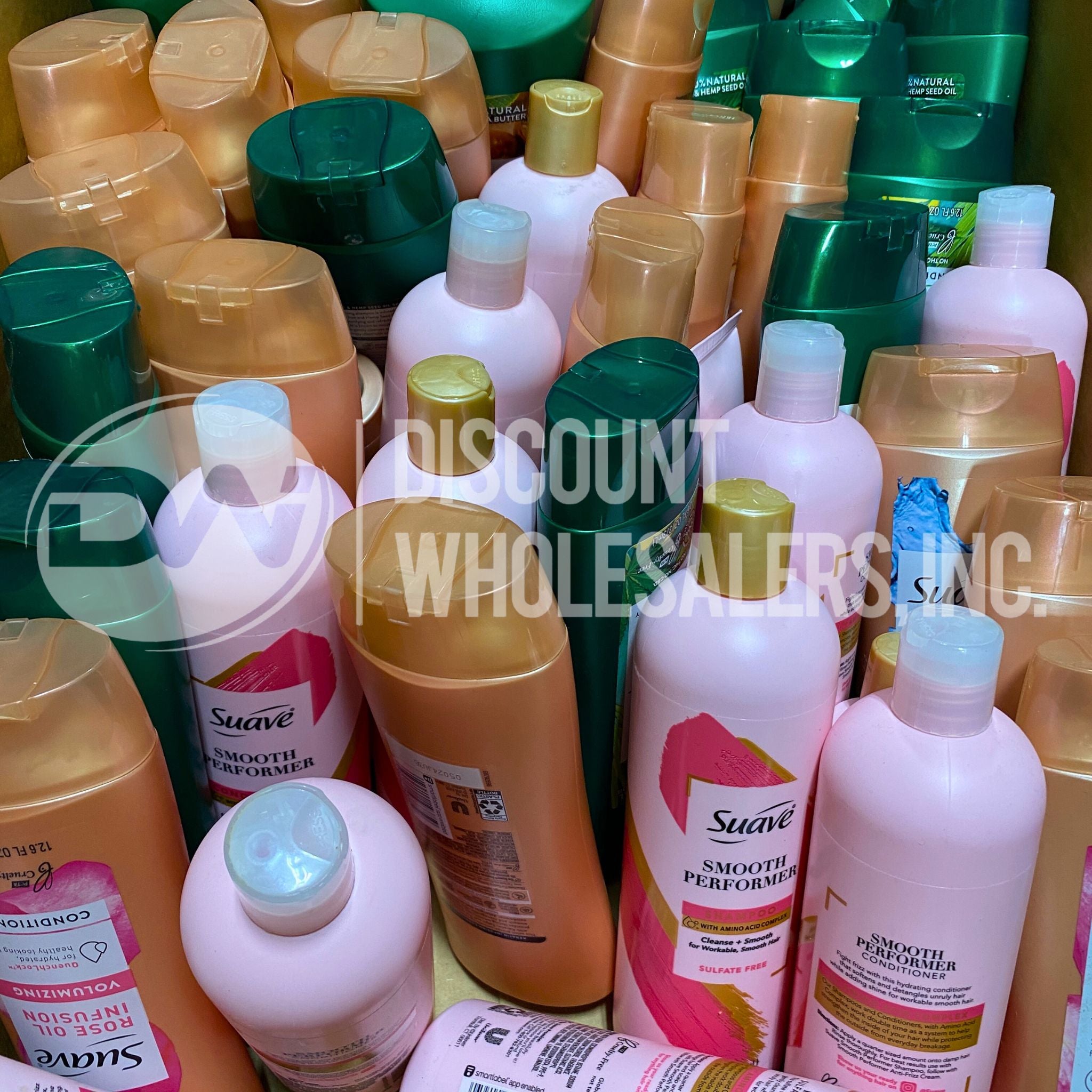 Suave Assorted Shampoo, Conditioner, Lotions & Body Wash Set - 50 Piece Bulk Pack for Hotels, Gyms & Travel Essentials