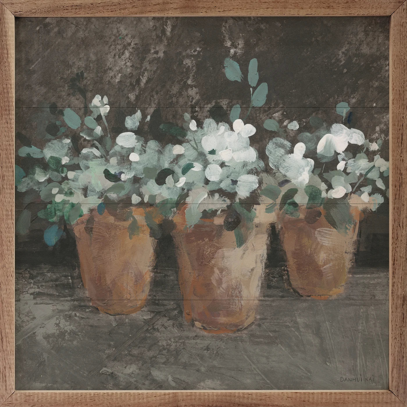 Geranium Glory II Floral Art Print by Danhui Nai - Premium Wood Framed Wall Decor for Living Room, Bedroom & Office