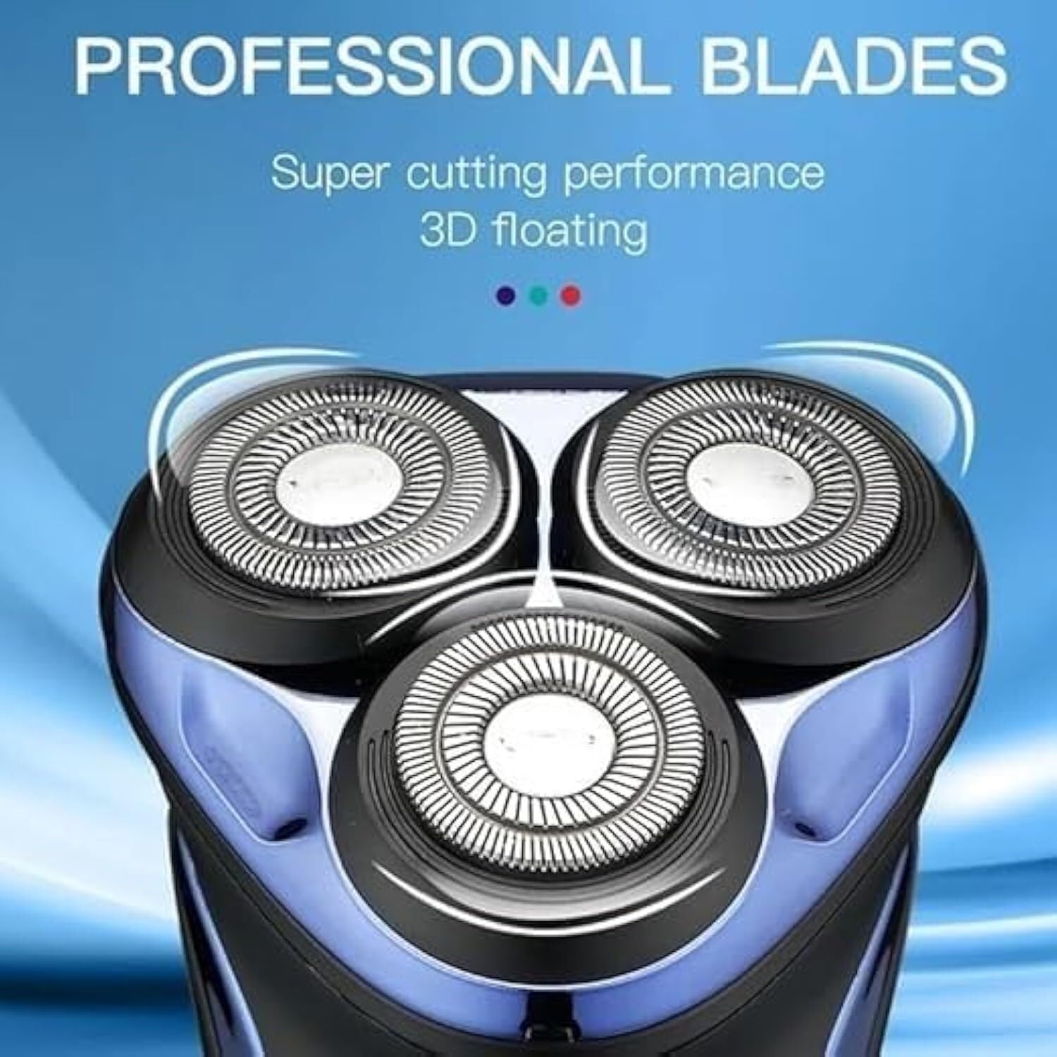 Premium 3D Floating Head Rotary Electric Shaver for Bald Men - Waterproof Rechargeable Beard Trimmer & Face Shaving Machine for Smooth Shaving at Home, Travel & Gym Use