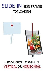 Elegant 8.5x11 Eclipse Floor Sign Frame Stand - Curved Display Stand for Business, Events & Retail - Perfect for Directional Signs, Promotions & Wayfinding