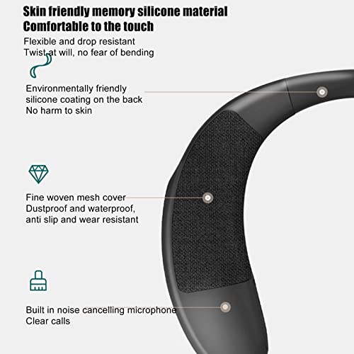 Focket Neckband Bluetooth Speaker - Wireless 3D Stereo Sound, 12H Playtime, IPX5 Waterproof, Lightweight Portable Speaker for Sports, Gym, Running, Travel, Home & Outdoor Activities