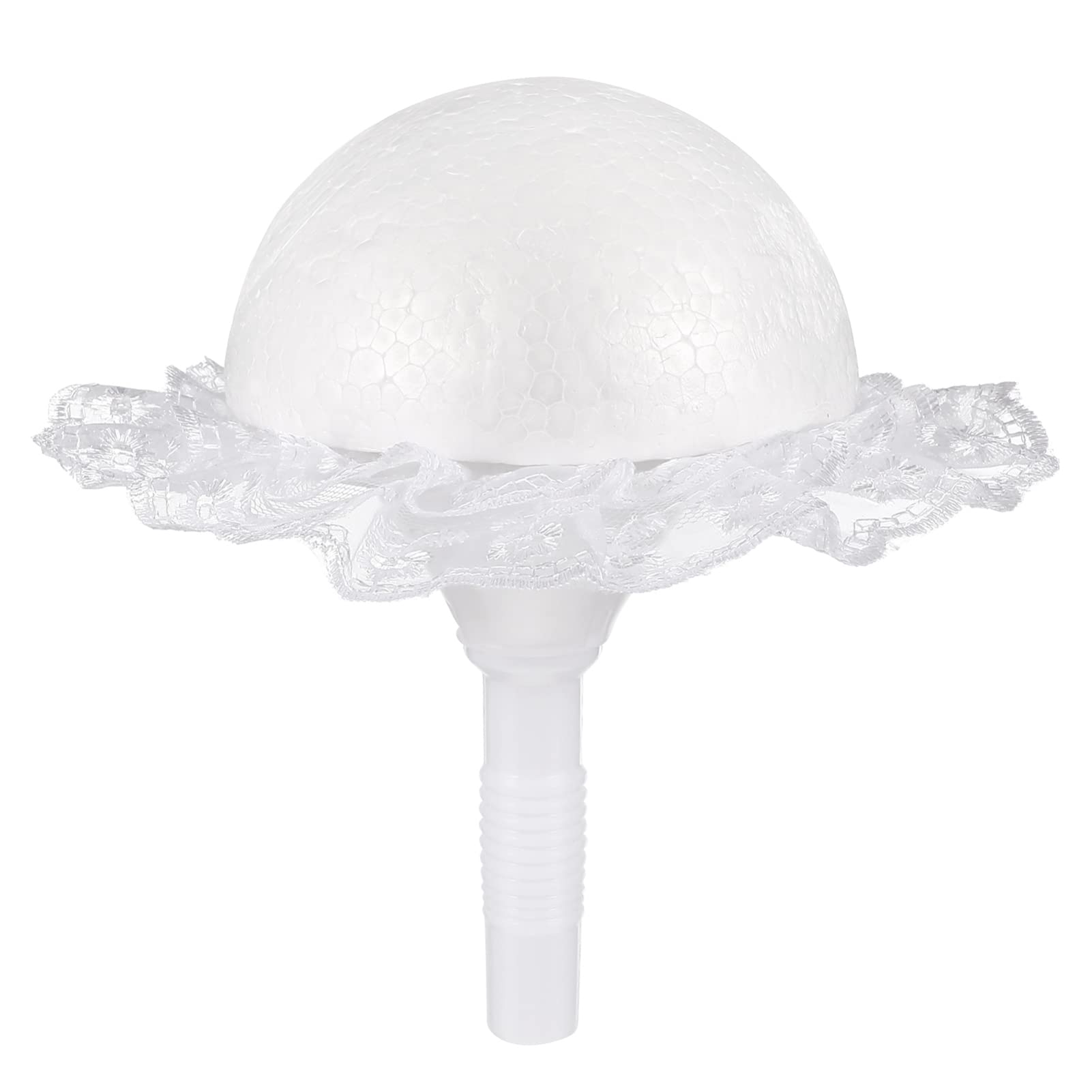 NUOBESTY Wedding Bouquet Holder - Foam Floral Handle with Lace for Bridal Bouquets, Faux & Fresh Flowers - Perfect for Wedding, Bridal Shower, and DIY Floral Arrangements