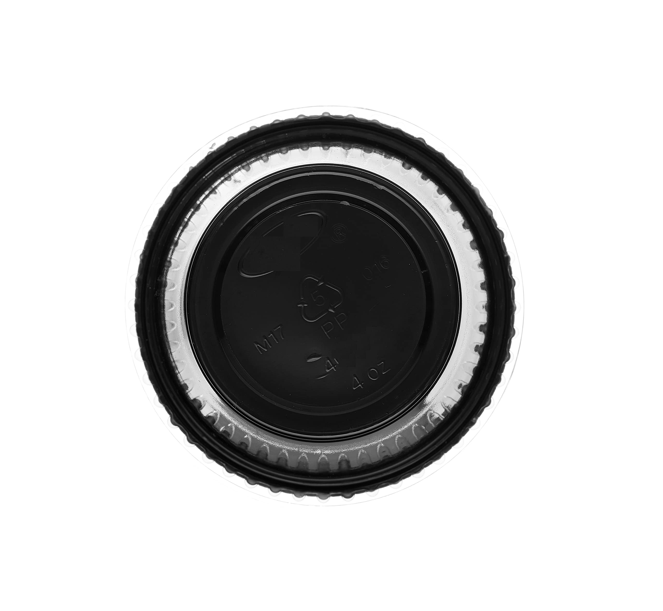 EcoQuality 4 oz Leak Proof Black Plastic Condiment Cups with Clear Lids - BPA-Free Souffle Containers for Sauces, Dips, Dressings, Jello Shots, Slime & Food Storage - Ideal for Restaurants, Catering, Parties & Home Use (Pack of 1500)