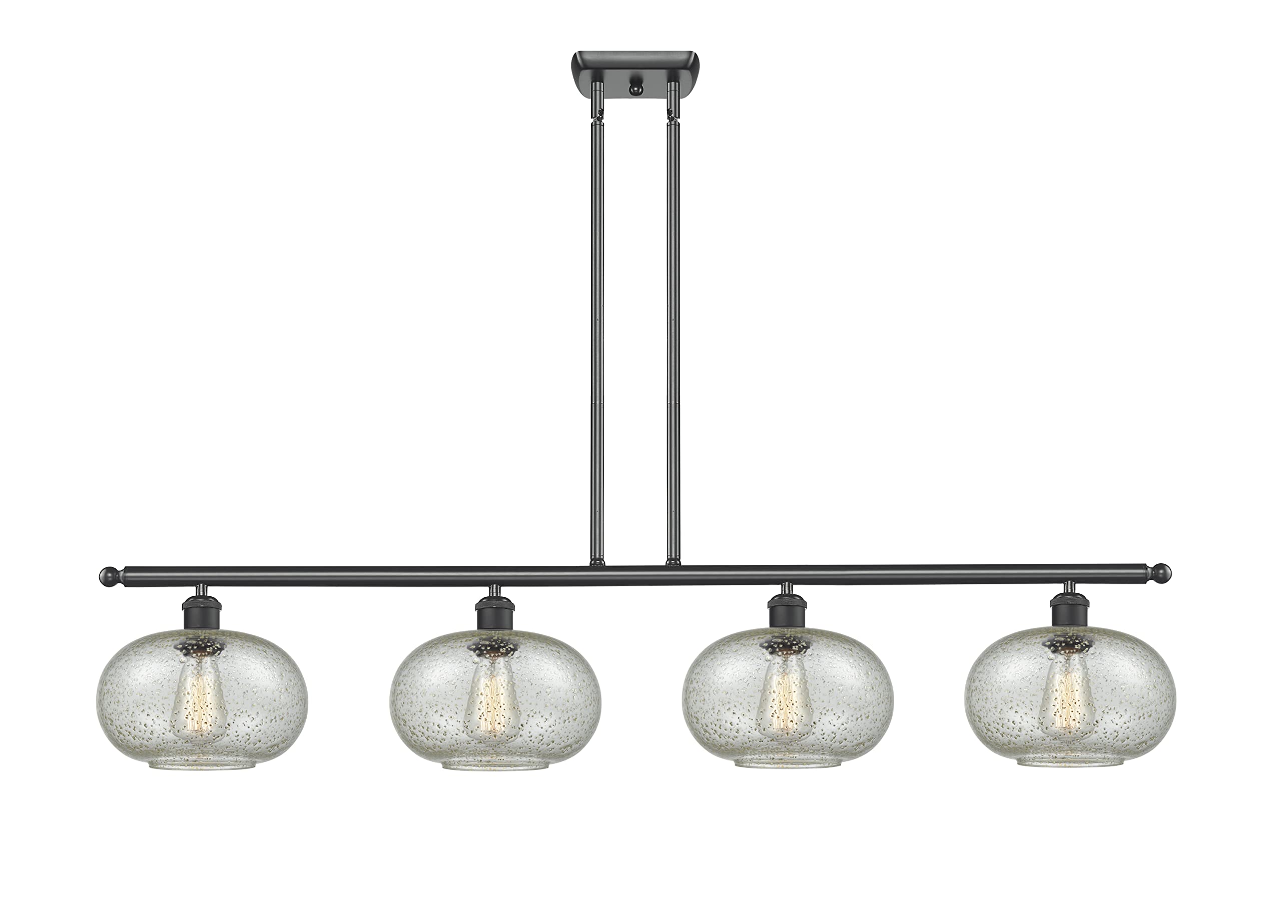 Innovations 516-4I-BK-G249-LED 4 Island Light Vintage Dimmable LED Pendant Lighting Fixture - Matte Black Finish - Perfect for Kitchen, Dining Room, and Bar Counter Lighting