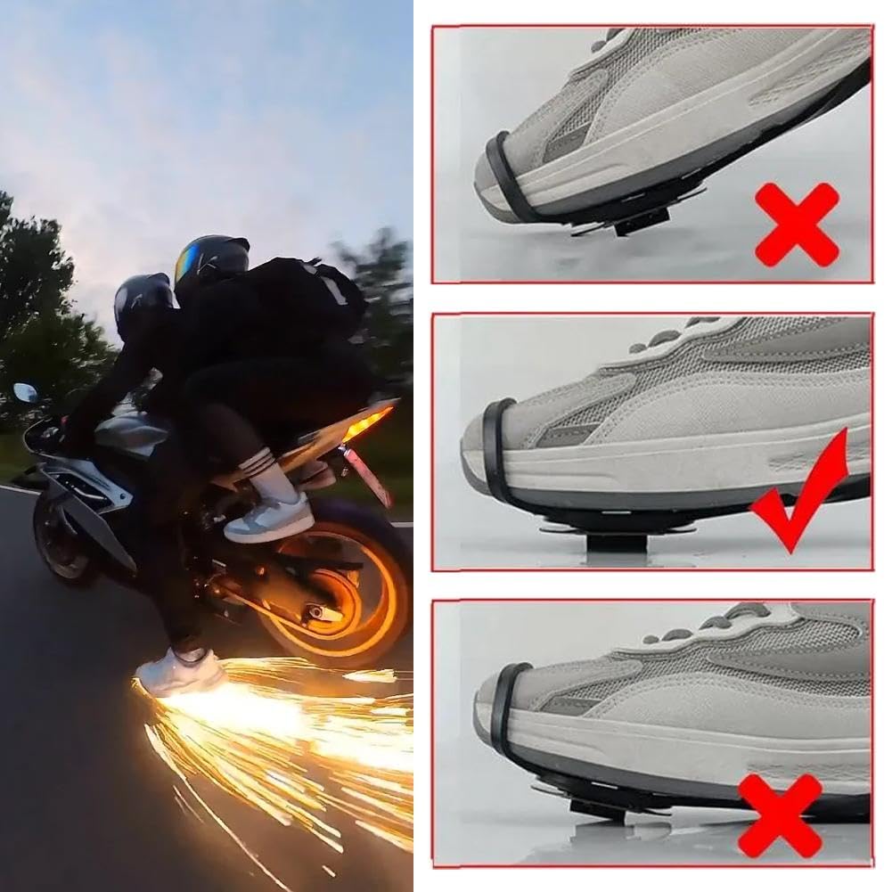 Skateboard Accessories & Adjustable Friction Spark Tool - Cycling Bicycle & Motorcycle Shoe Cover Boot Pad for Enhanced Safety and Performance | Perfect for Urban Commuting, Mountain Biking & Motorcycle Riding
