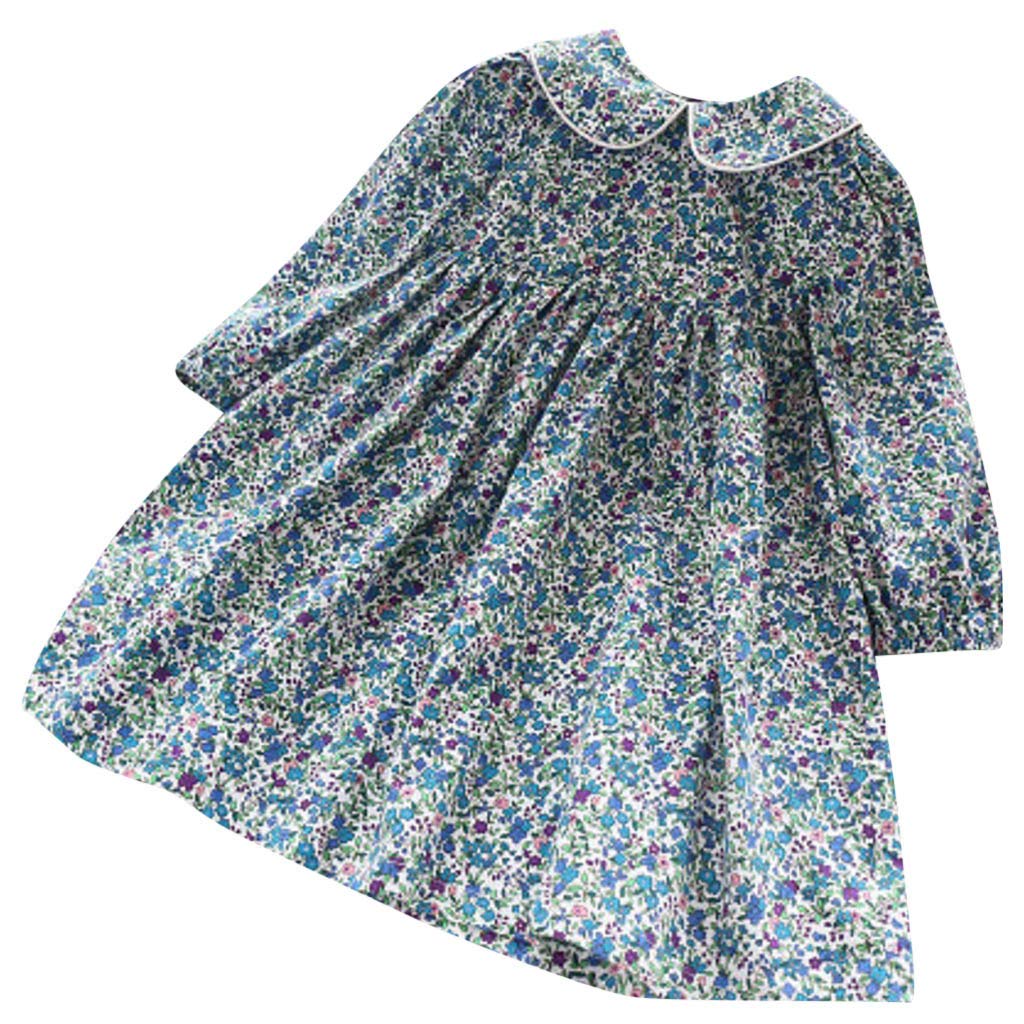 Stylish Arystk Toddler Baby Girls Floral Princess Romper Dress - Soft Casual Spring Outfit for Playdates, Photos & Special Occasions