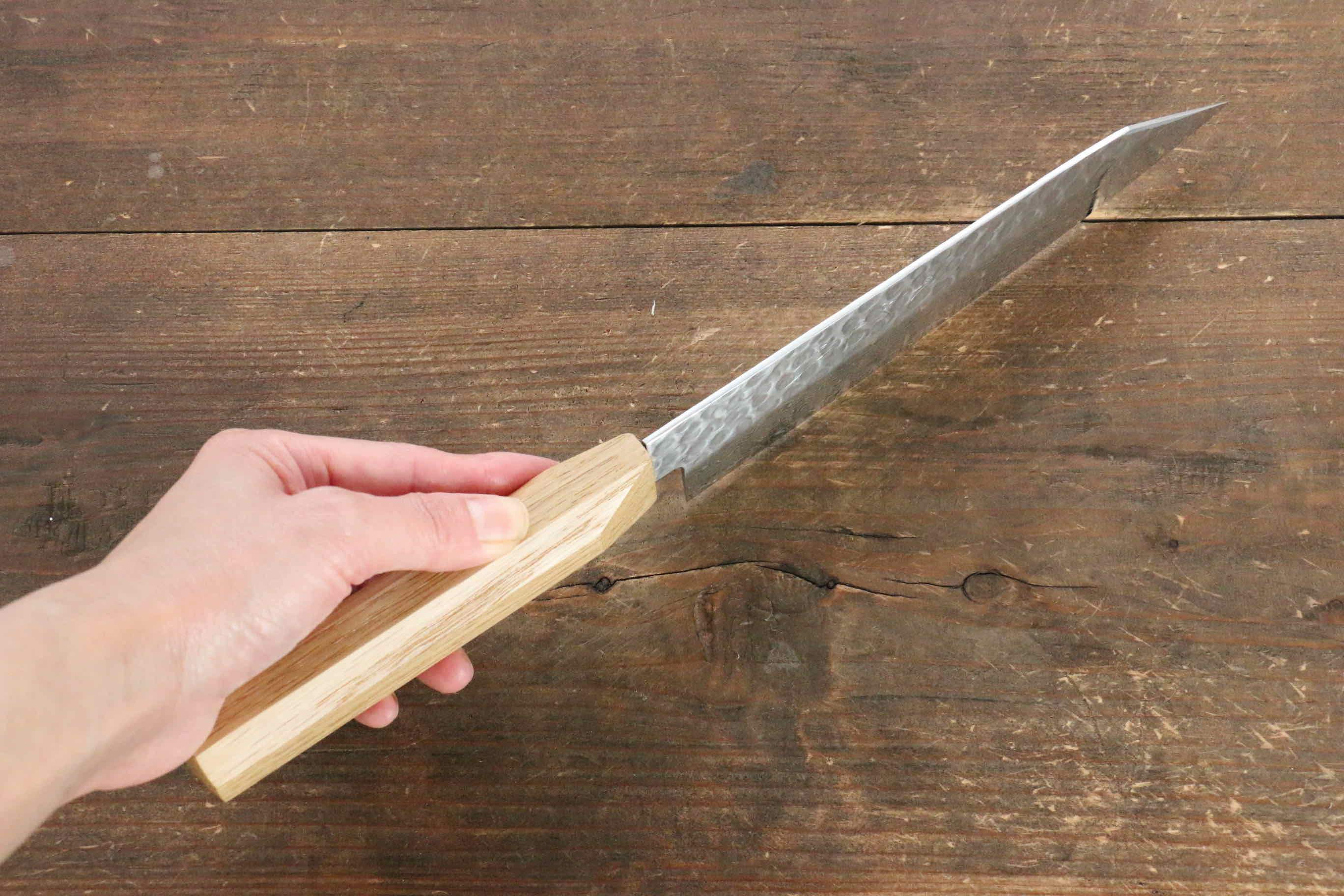 Premium Jikko VG10 17-Layer Damascus Santoku Knife 170mm with Oak Handle - Perfect for Slicing, Dicing & Chopping Vegetables, Fruits & Meat in Professional & Home Kitchens