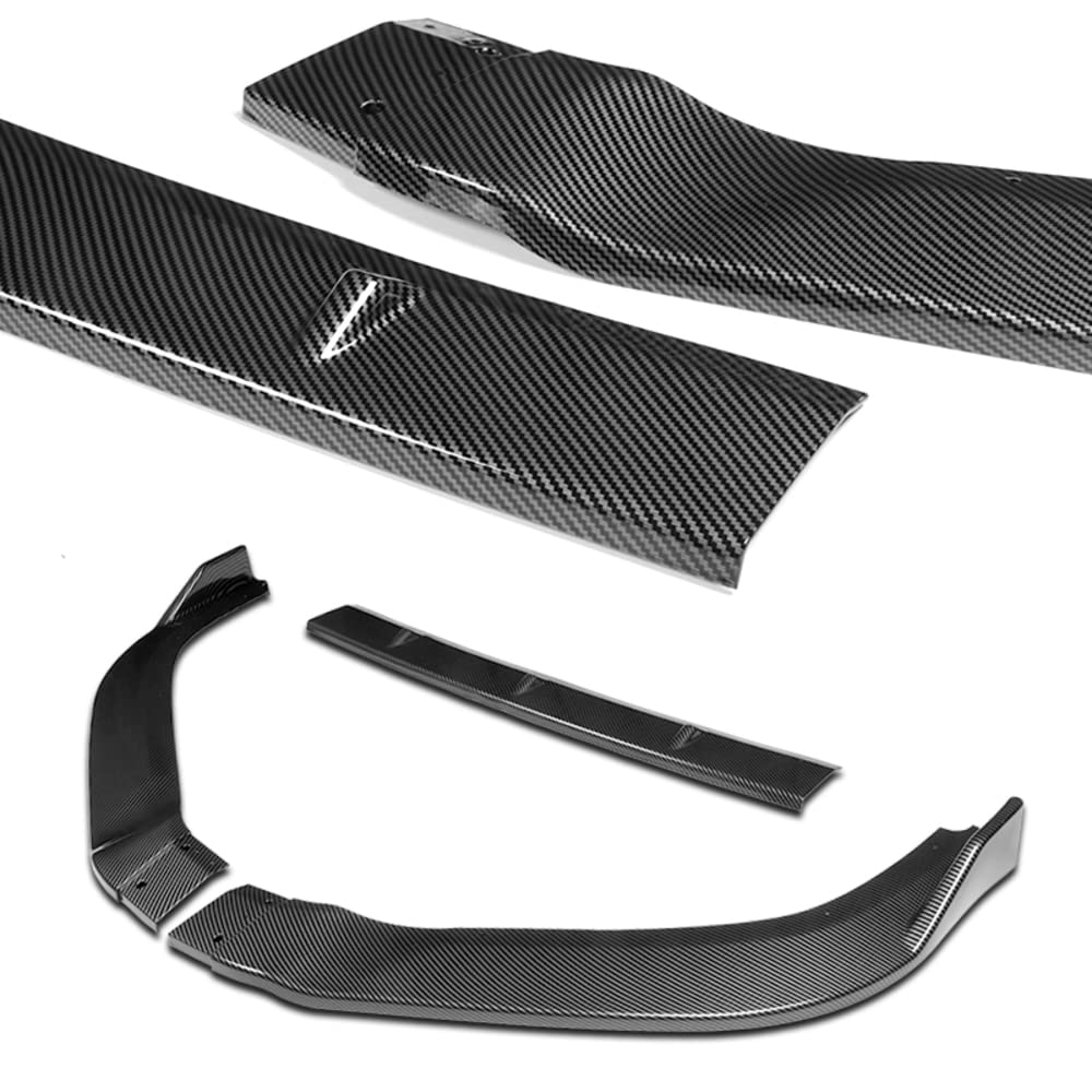 Q1-TECH 9-Piece Front Bumper Body Kit with Lip, Side Skirt Extensions & Diffuser for 2013-2015 Nissan Altima Sedan - Carbon Fiber Spoiler Air Chin Splitter - Perfect for Car Customization & Street Racing Style