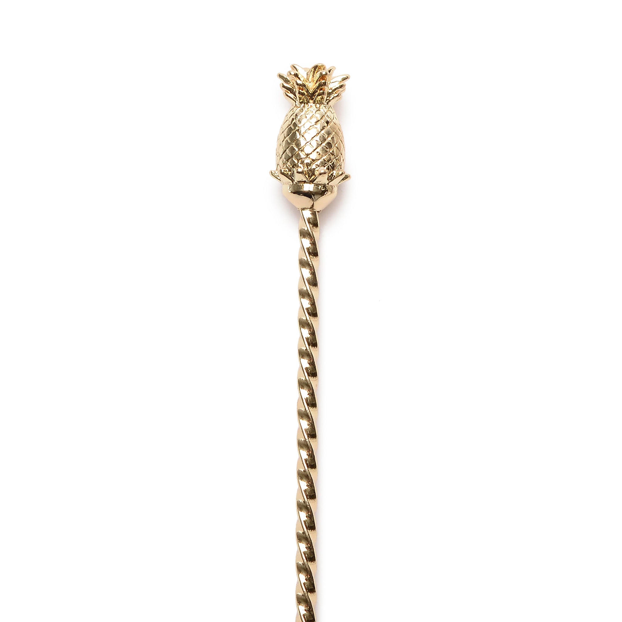 BULU™ Gold Plated Pineapple Bar Spoon - 33.5cm Cocktail Mixing Tool for Bartenders & Home Bars - Perfect for Mojitos, Martinis & Tropical Drinks