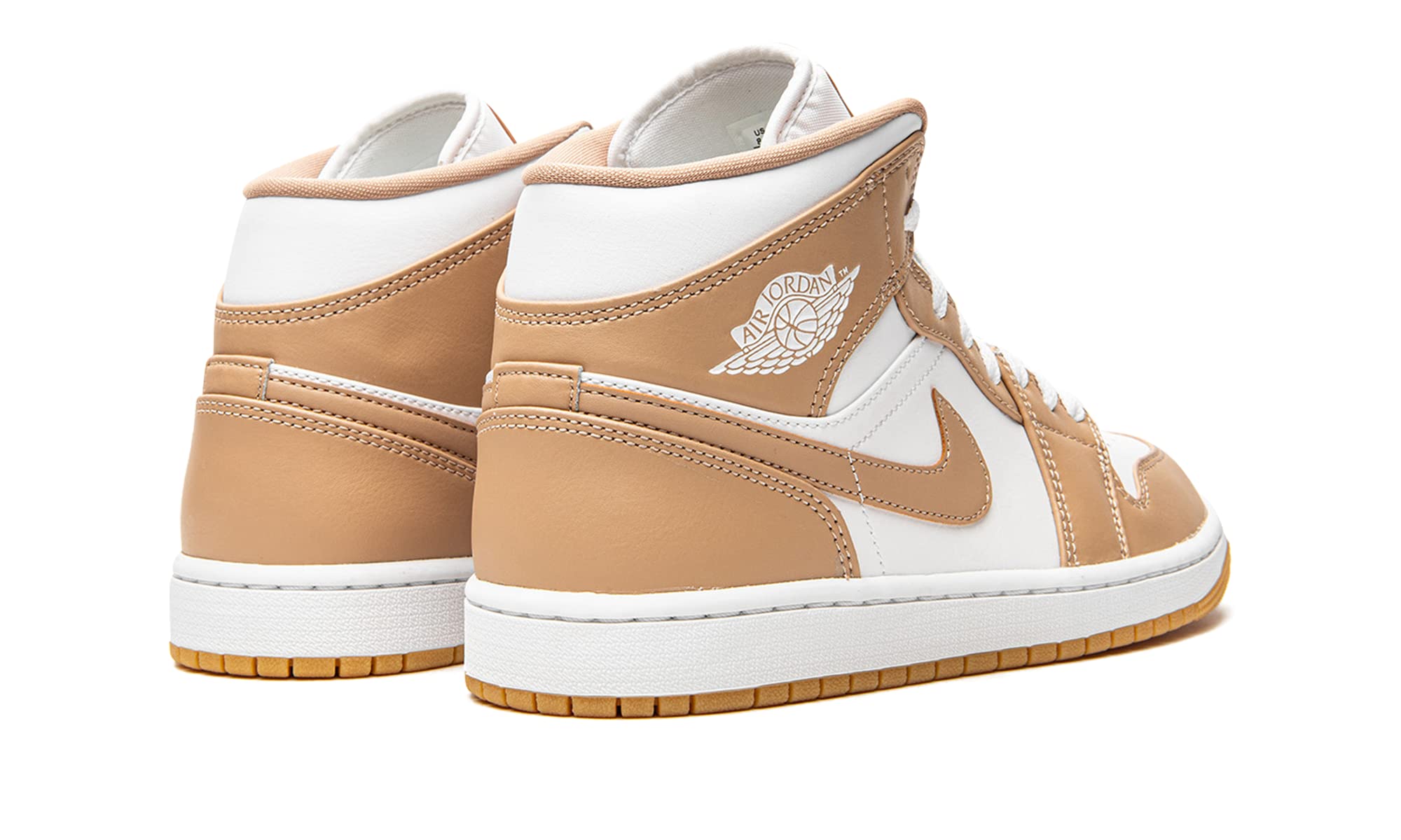 Jordan Men's Air 1 Mid Basketball Shoes 554724-271 Tan/Gum Light Brown - Size 10 for Casual Wear, Street Style & Sneaker Collection