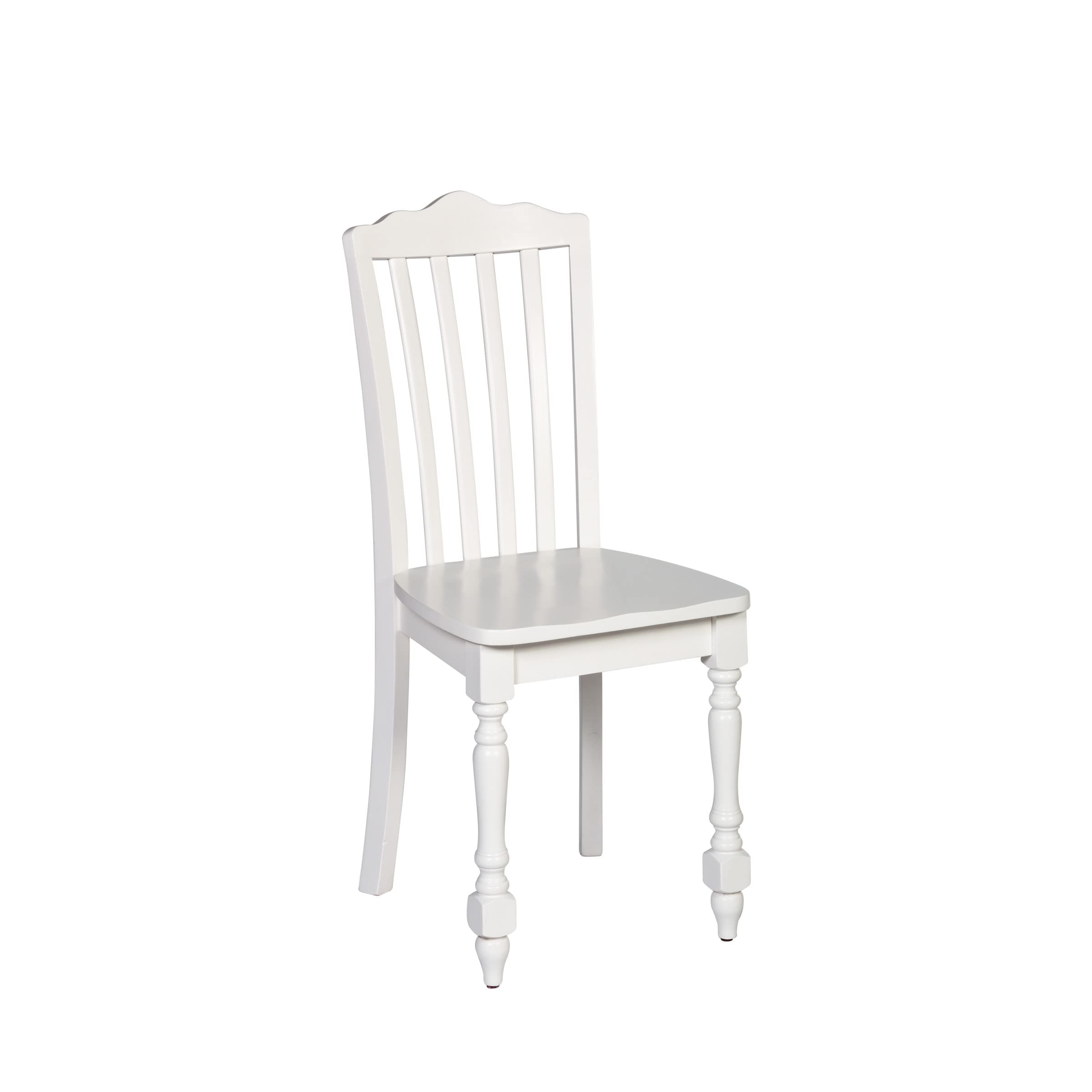 Hillsdale Furniture Lauren Wood Dining Chair or Desk Chair - White - Perfect for Home Office, Kitchen, and Dining Room