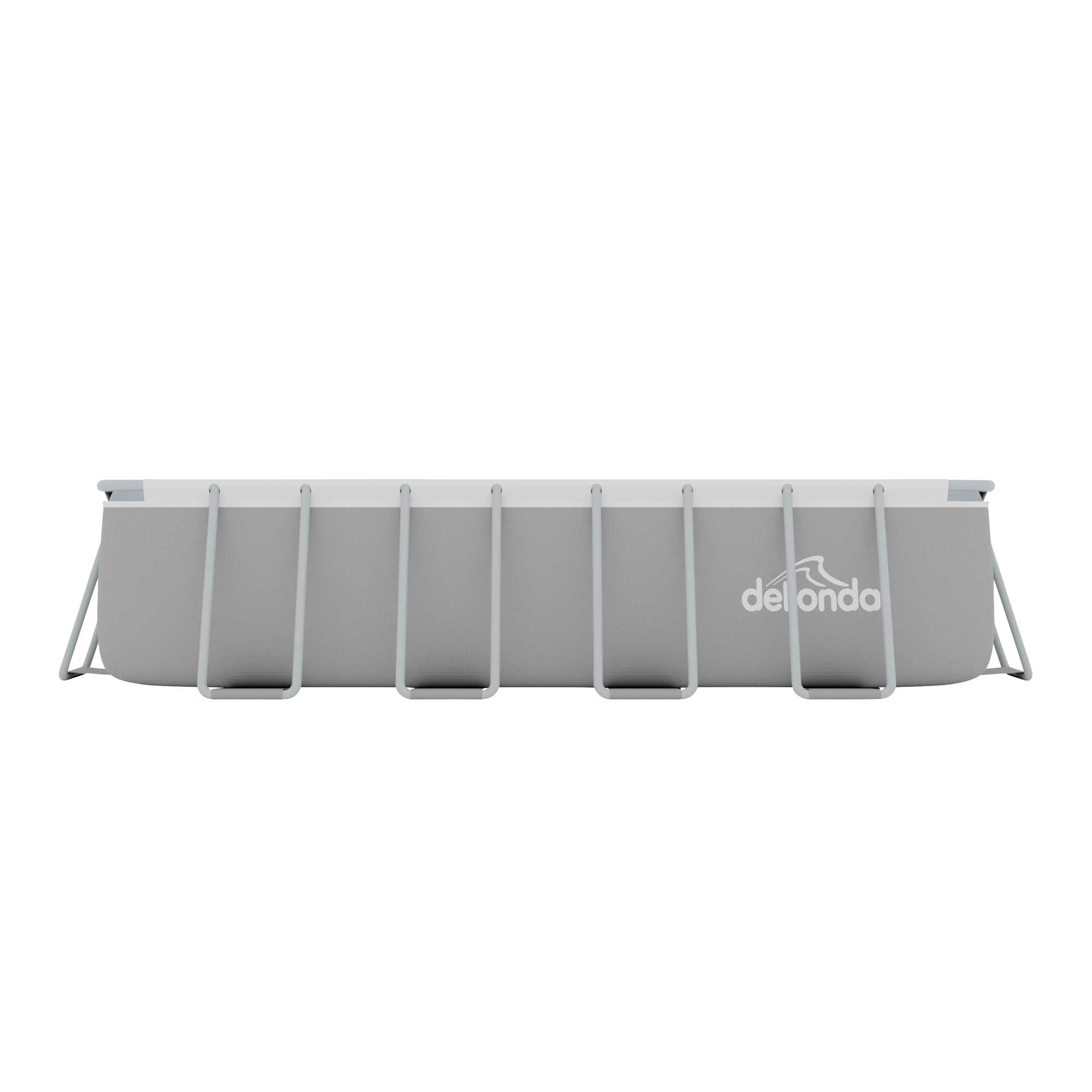 18ft Deluxe Steel Frame Above Ground Swimming Pool with Filter Pump - Durable Rectangular Backyard Pool for Family Fun, Summer Parties & Outdoor Relaxation