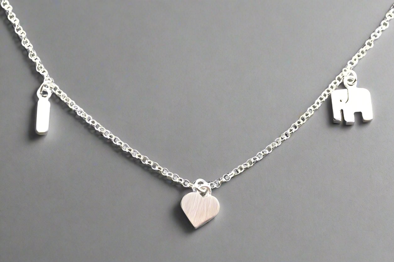 I Heart Elephant Necklace - Sterling Silver Jewelry for Women - Perfect Gift for Animal Lovers & Nature Enthusiasts