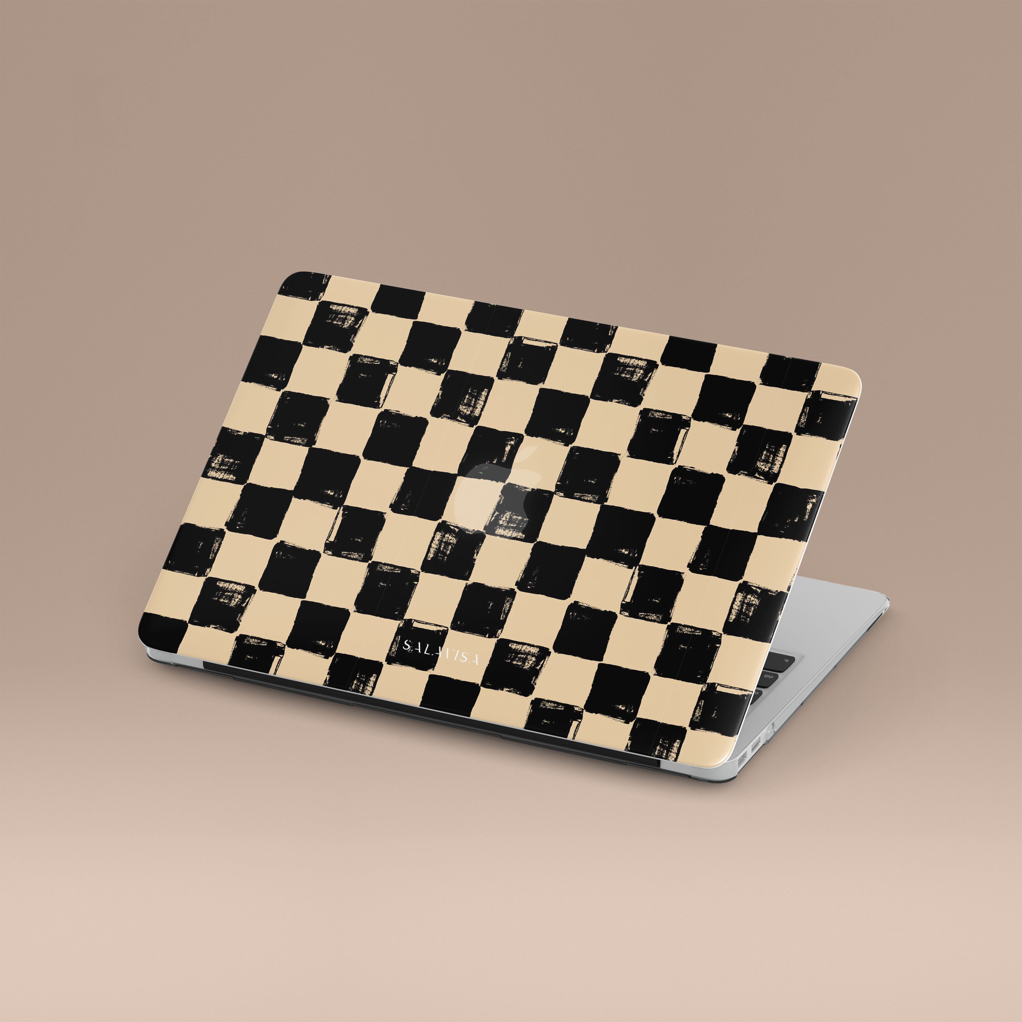 Premium Wooden Chess Board Design MacBook Case - Stylish & Protective Laptop Cover for MacBook Pro/Air - Perfect for Work, Travel & Gaming Enthusiasts