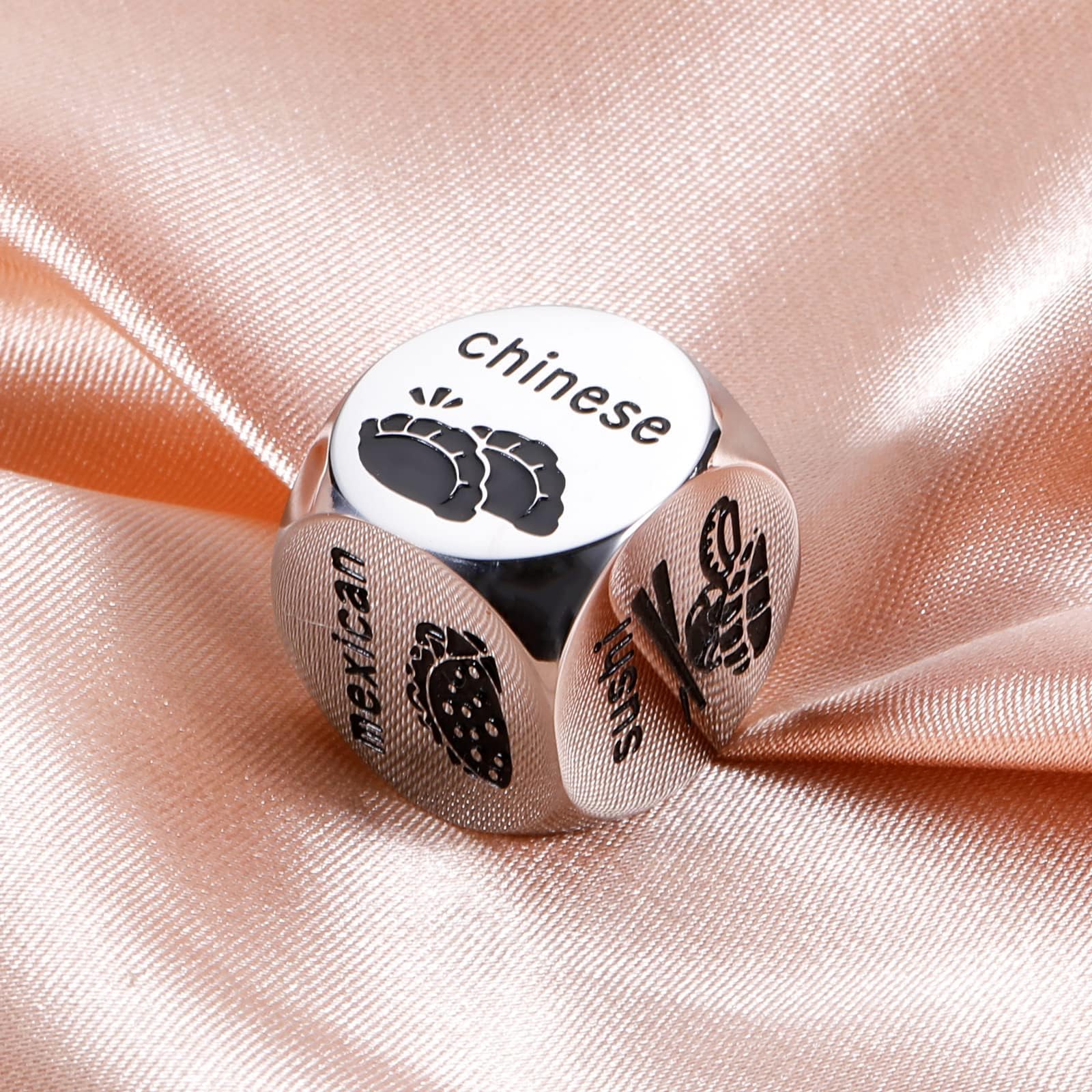 Valentine's Day Food Dice - Fun Couples Gift for Boyfriend, Girlfriend, Husband & Wife | Christmas Stocking Stuffer, Anniversary & Birthday Present for Men & Women | Perfect for Date Nights, Game Nights & Romantic Surprises
