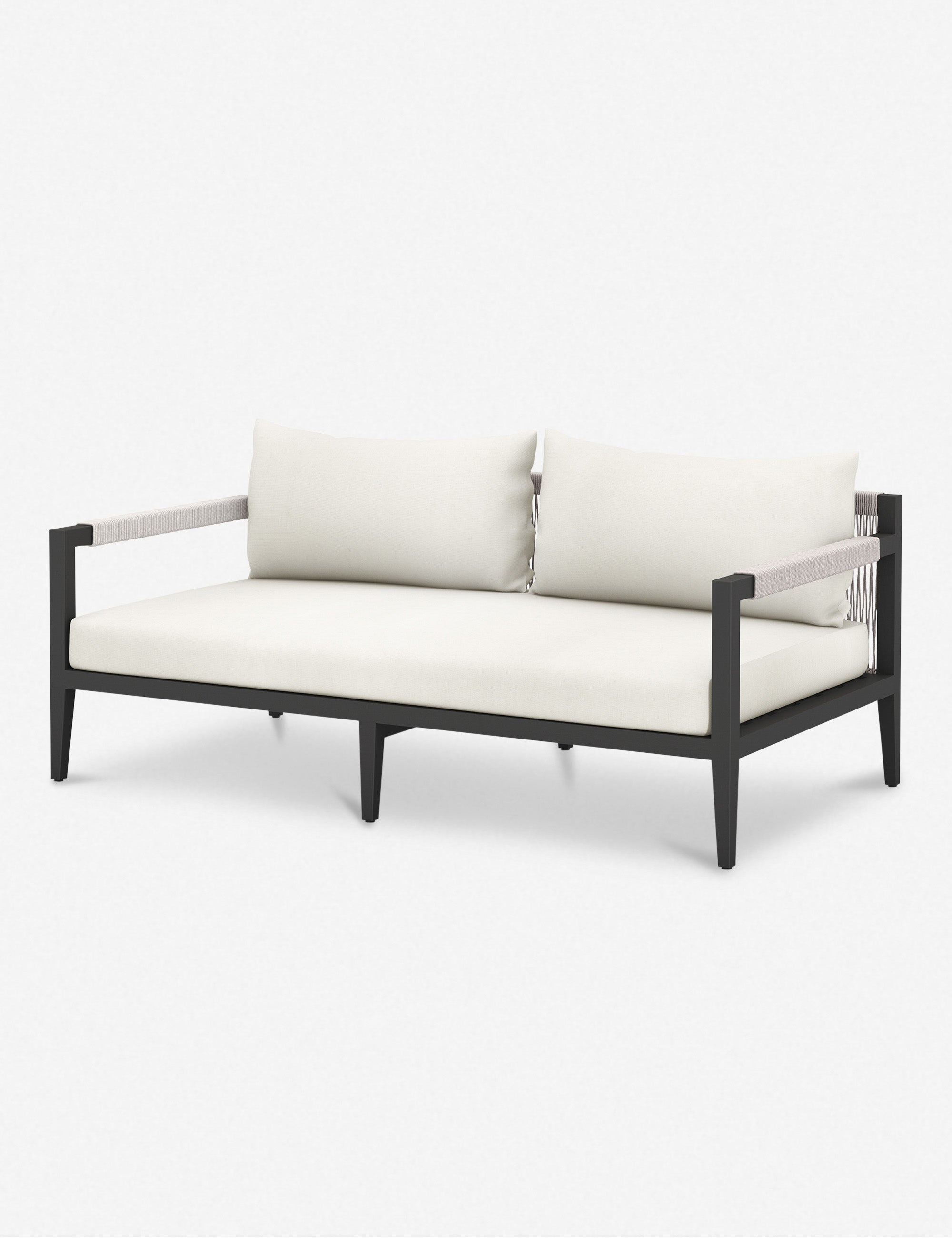 Cadenza Indoor Outdoor Metal Sofa - Durable Patio Furniture for Garden, Balcony, and Poolside Relaxation