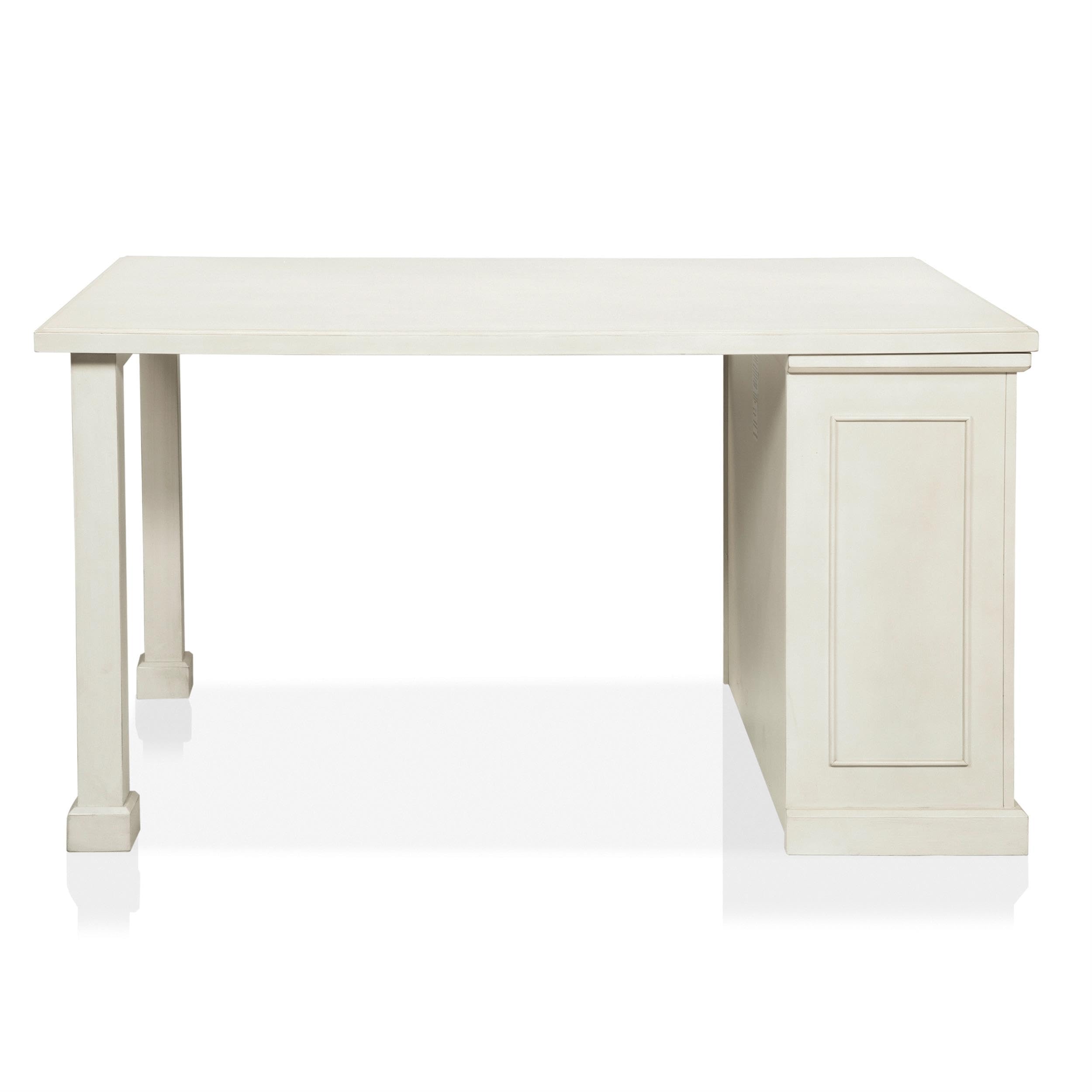 Furniture of America Ronan Wood Counter Height Dining Table in Antique White - Perfect for Kitchen, Breakfast Nook & Small Space Dining
