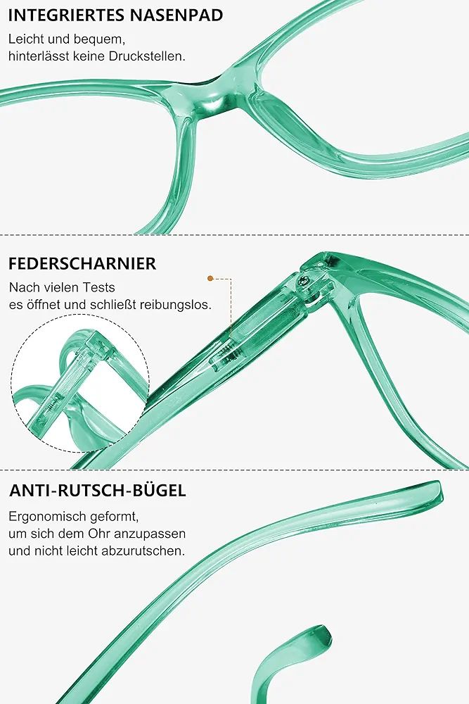 Stylish Blue Light Blocking Computer Glasses for Women with Flexible Spring Hinges - Perfect for Office Work, Gaming & Screen Time Protection