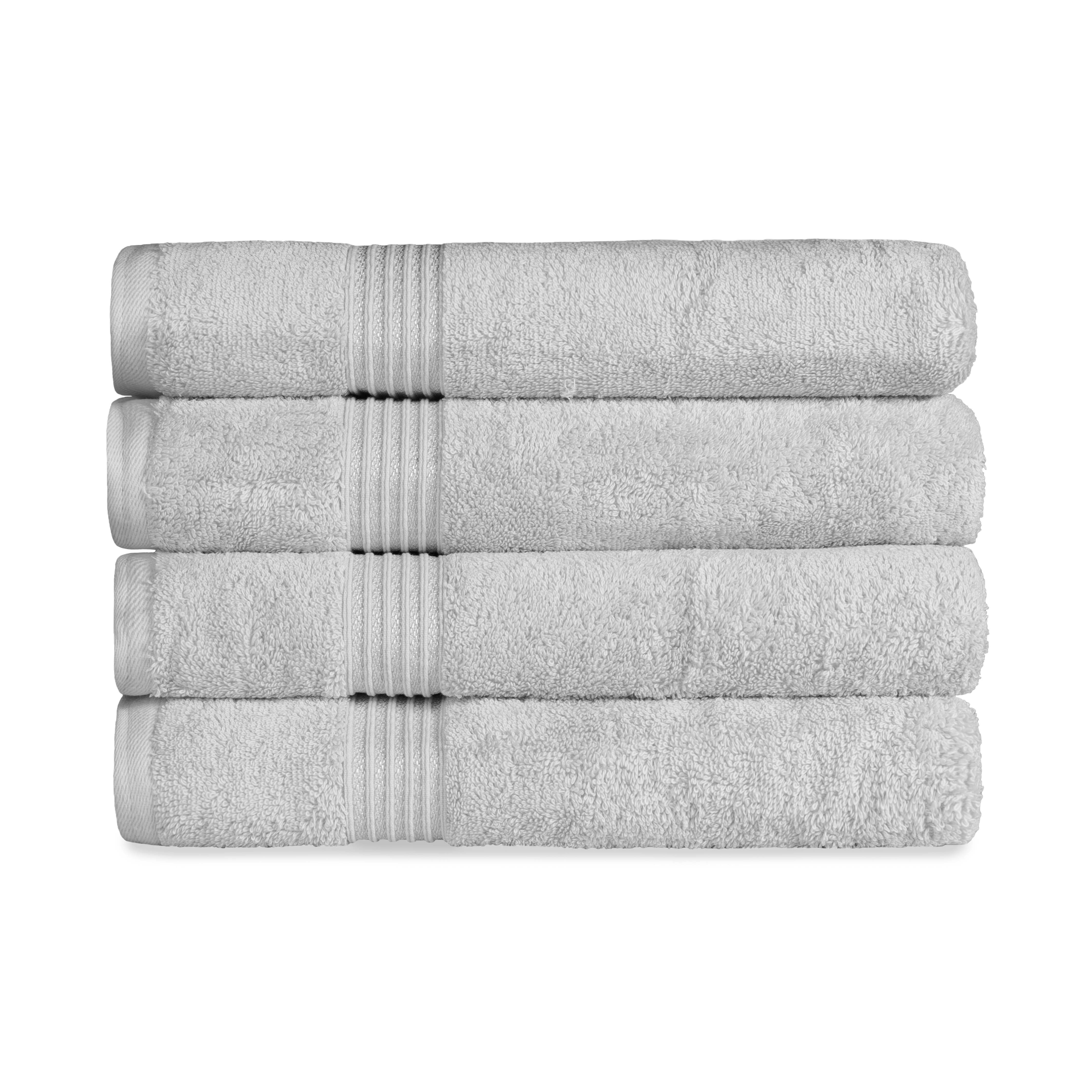 Premium Egyptian Cotton Bath Towel Set of 4 - Ultra Soft & Highly Absorbent Luxury Towels for Spa, Bathroom & Beach Use