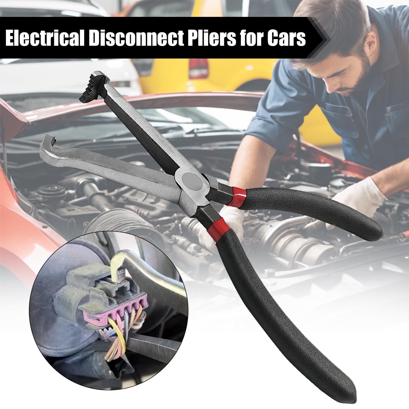 37960 Electrical Disconnect Pliers - Professional Automotive Connector Removal Tool for Push-In Plugs, Spark Plug Disassembly & Air Flow Sensor Repair - Ideal for Mechanics & DIY Car Maintenance
