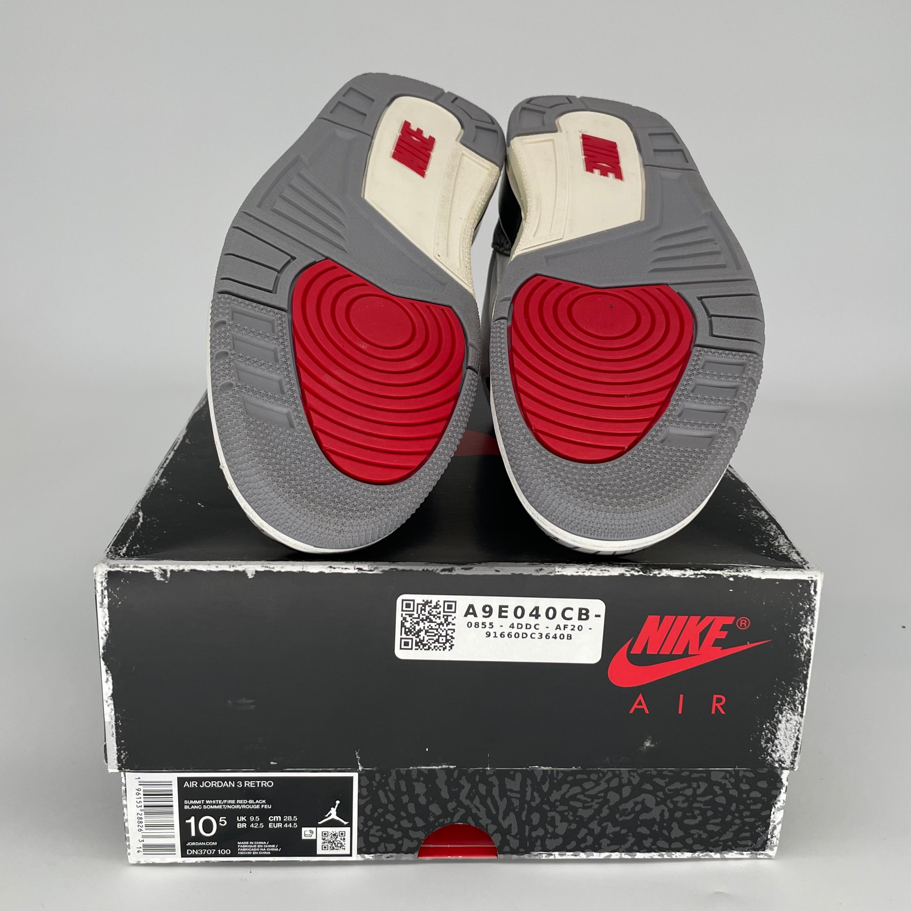AIR JORDAN 3 White Cement Reimagined Basketball Shoes - Men's Size 10.5 (DN3707-100) - Authentic Retro Sneakers for Streetwear & Sports Performance