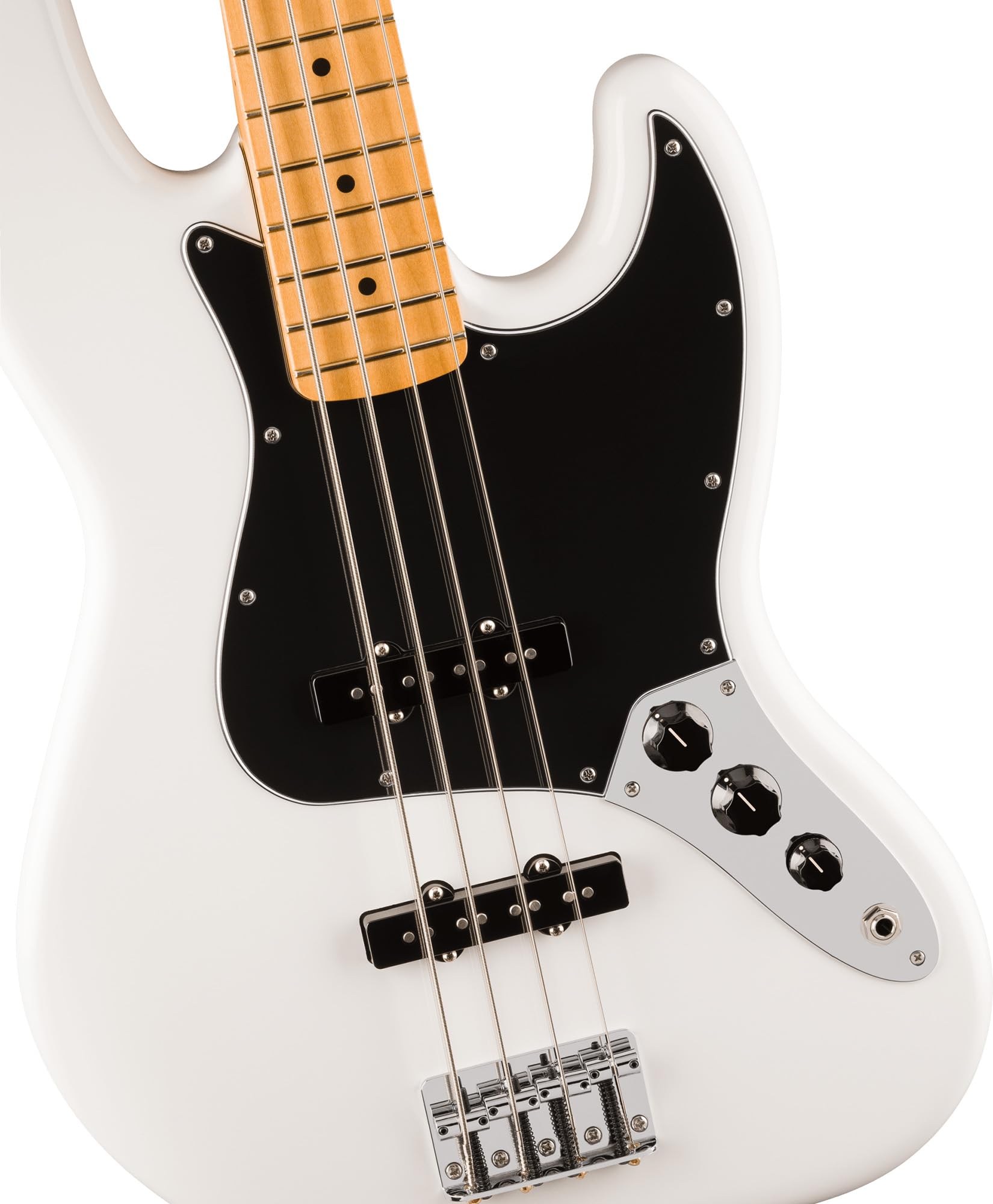 Fender Player II Jazz Bass Electric Guitar - Polar White Bundle with Gig Bag, Strap, Cable, 3-Pack Picks & Cleaning Kit | Perfect for Live Performances, Studio Recording & Beginner Bassists