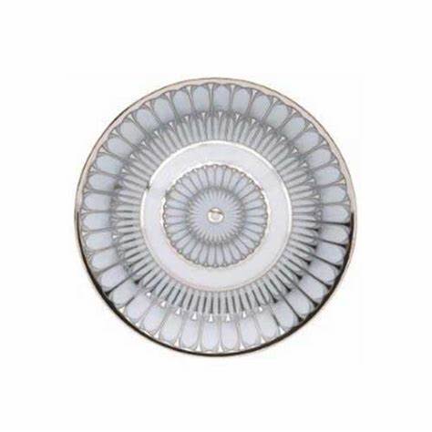 Arcades Grey & Platinum Coffee Saucer Set - Elegant Porcelain Dessert Plates for Tea, Coffee, and Cake - Perfect for Afternoon Tea, Dessert Serving, and Home Decor