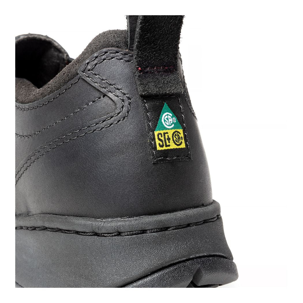 Kodiak Rossburn Men's Aluminum Toe Pull-On Work Safety Shoes KD0A4NLMBLK - Black Slip-Resistant Work Boots for Construction, Warehouse & Industrial Safety