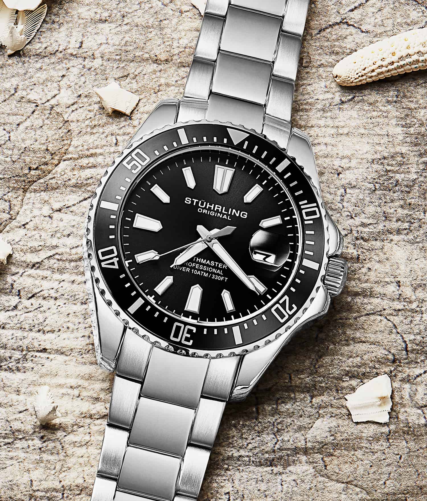 Depthmaster 3950A 42mm Quartz Diver Watch - Waterproof Luxury Dive Watch for Men - Perfect for Scuba Diving, Swimming & Outdoor Adventures