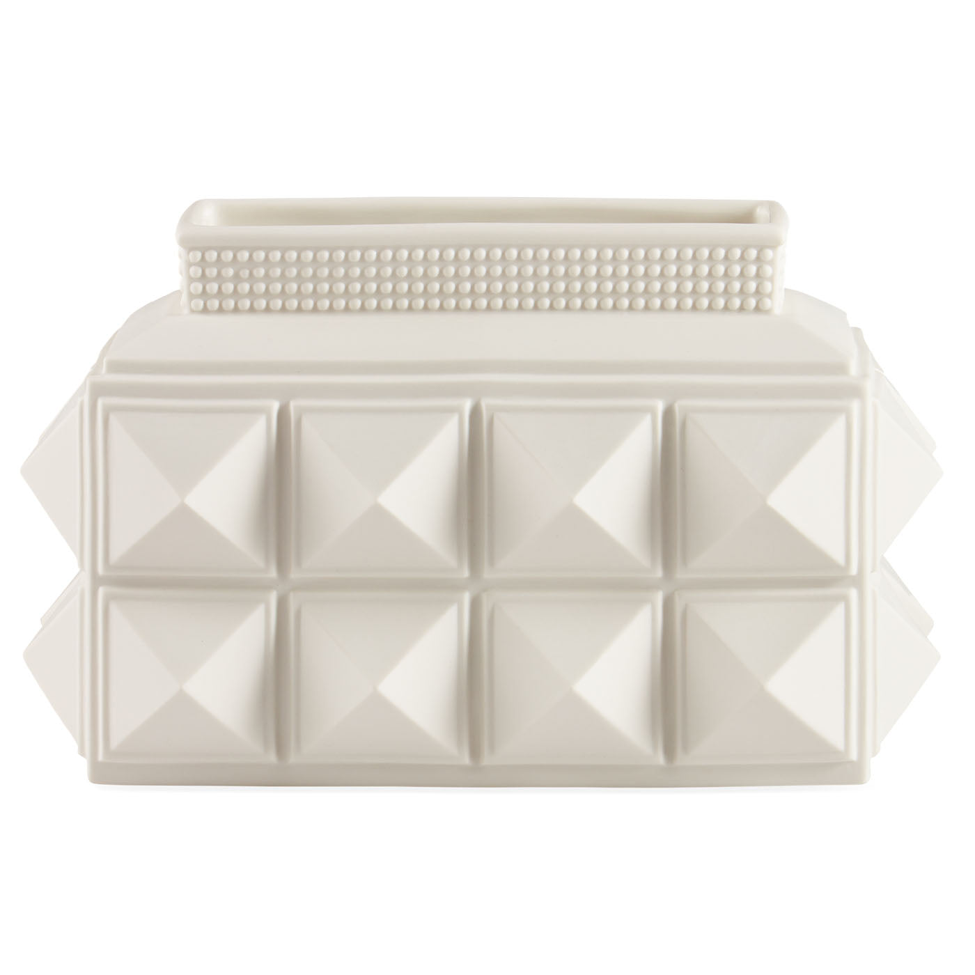 Charade Studded Low Vase - Elegant Home Decor for Centerpieces, Wedding Decorations & Modern Interior Design