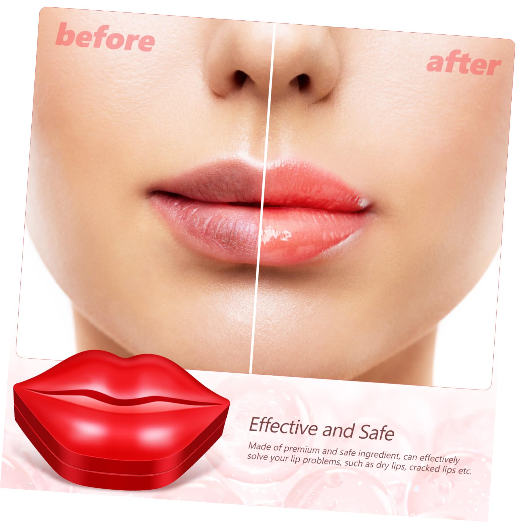 Best Moisturizing Lip Mask Set - 2 Pack Hydrating Lip Mask Sheets for Women | Overnight Lip Care Treatment for Dry, Chapped Lips - Perfect for Nighttime Use & Winter Lip Care