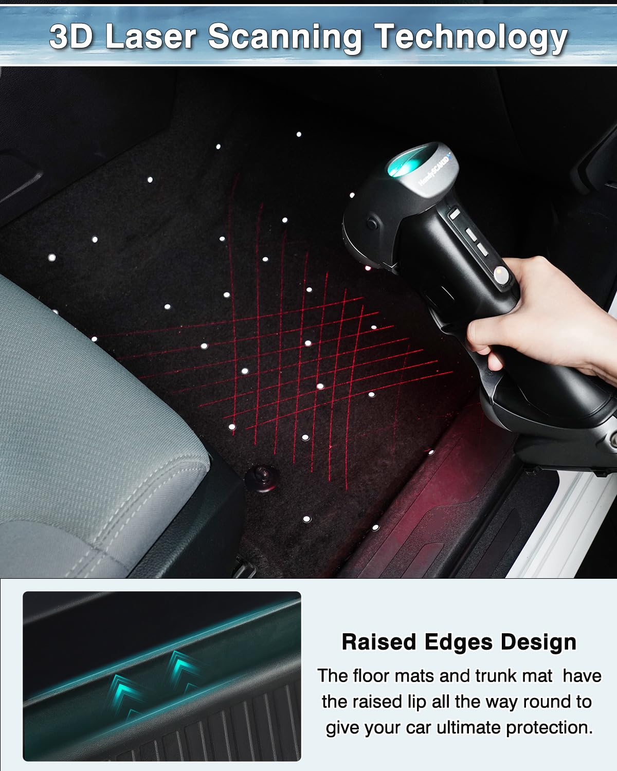 Mixsuper All-Weather Floor Mats & Cargo Liner Set for 2021-2024 Ford Mustang Mach-E - Heavy Duty Black Interior Protection (Perfect for Daily Commutes, Road Trips & Outdoor Adventures)