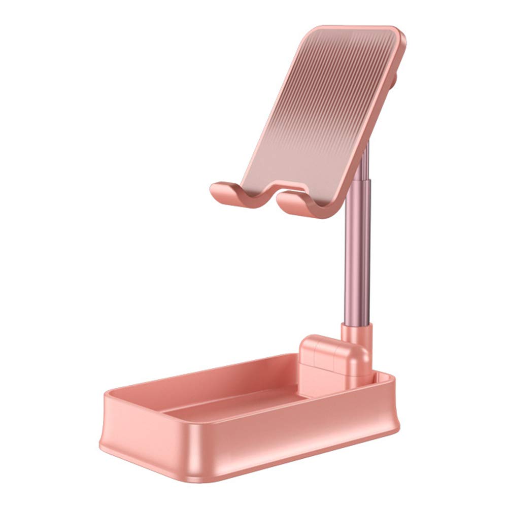 Adjustable Foldable Cell Phone Stand - Portable Desktop Phone & Tablet Holder for iPhone, Samsung, Most Smartphones - Golden - Perfect for Home, Office, and Travel Use