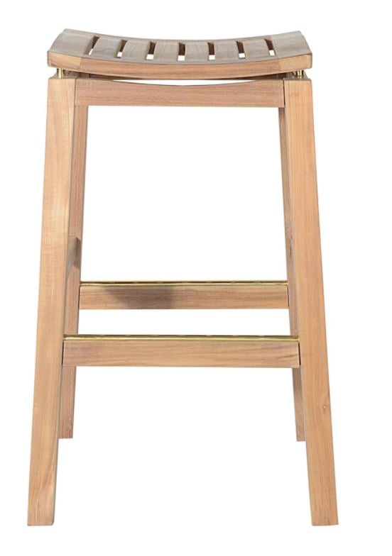 Anderson Teak Winston Bar Chair CHB 505 - Premium Outdoor Bar Stool for Patio, Deck & Poolside - Weather-Resistant Teak Wood Bar Height Chair