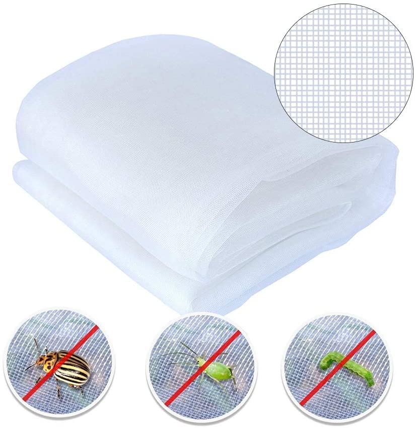 Agfabric 20'x50' Garden Netting - Insect & Bird Barrier for Vegetables, Fruit Trees, Plants | White Protective Mesh for Outdoor Gardening & Crop Protection