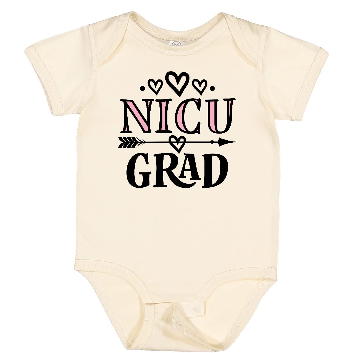 Inktastic NICU Graduate Baby Girl Bodysuit - Soft Cotton Onesie for Newborns & Preemies - Perfect for NICU Graduation, Baby Showers & First Photos