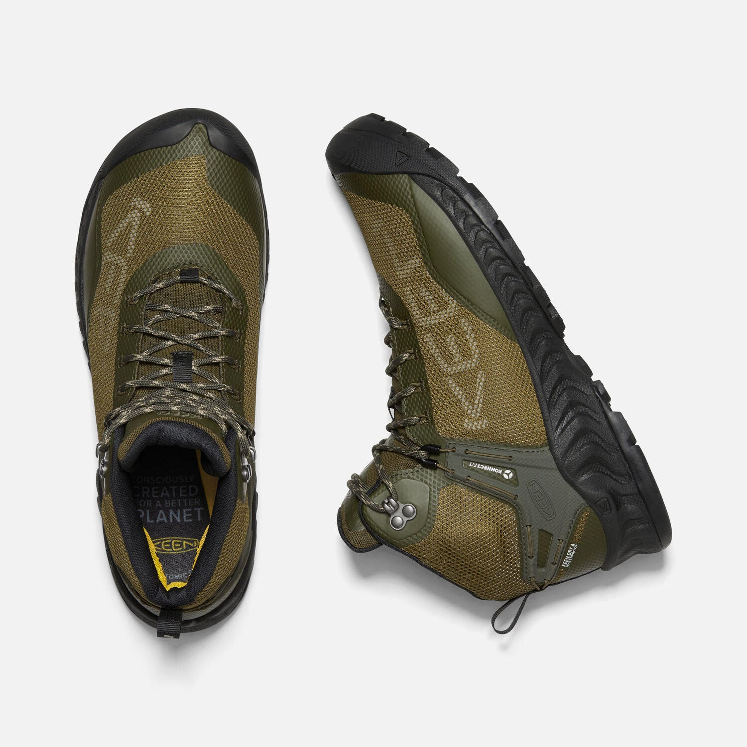 NIXIS EVO MID Men's Hiking Boots - Forest Night/Dark Olive - Lightweight & Durable for Outdoor Adventures & Trail Running