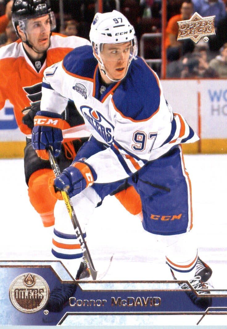 2016-17 Upper Deck Connor McDavid #73 Edmonton Oilers Hockey Card - 2nd Year NHL Star Player Blue Parallel - Perfect for Collectors, Sports Memorabilia Fans & Hockey Card Trading