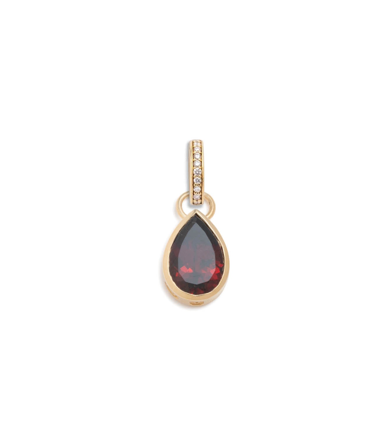 6.3ct Garnet Pear Pendant Necklace with Annex Link - Forever Love Jewelry for Anniversary, Valentine's Day & Romantic Gifts
