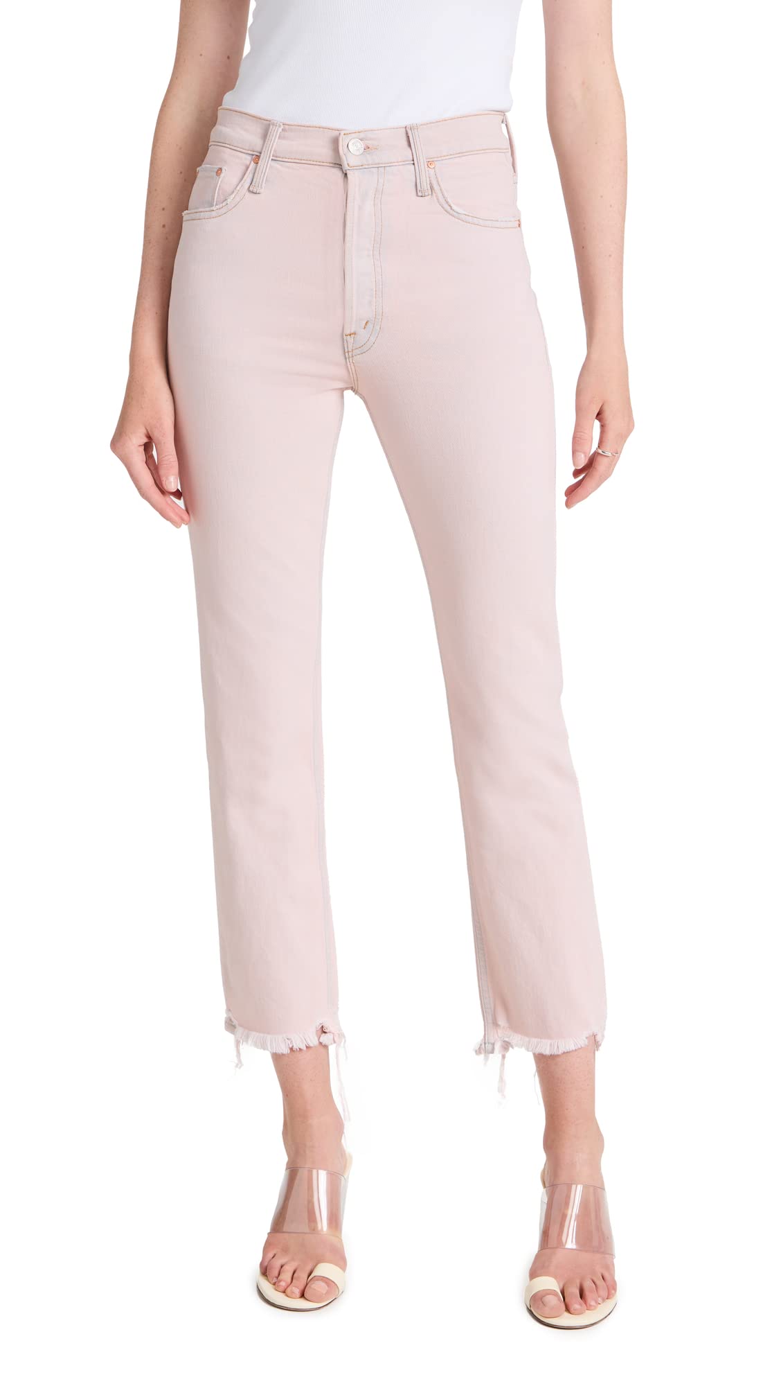 MOTHER Women's The Tomcat Stretch Ankle Jeans - High Waist Skinny Denim Pants for Casual & Office Wear | Perfect for Everyday Outfits & Date Nights
