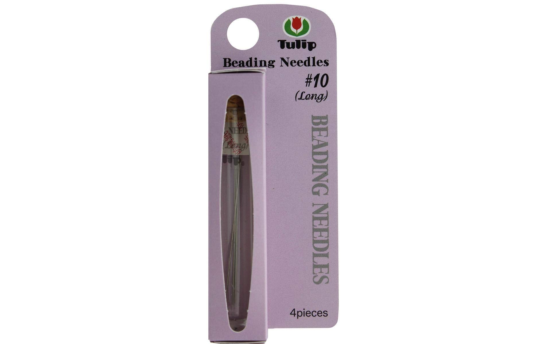 Tulip Beading Needle Size #10 - 4-Piece Set for Jewelry Making, Beading, and Embroidery | High-Quality Crafting Needles for DIY Projects