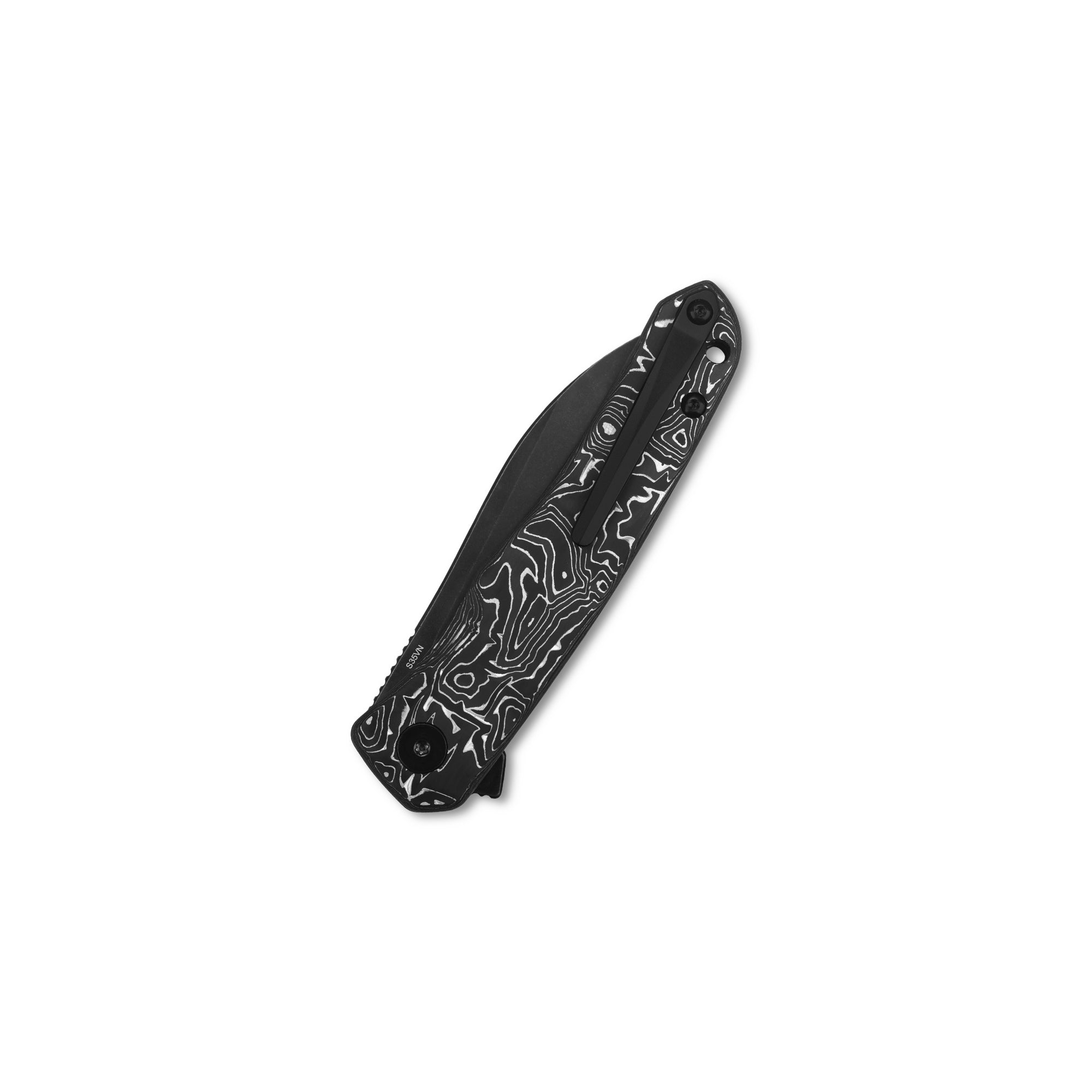 QSP Otter Liner Lock Pocket Knife - S35VN Steel Blade, Aluminum & Carbon Fiber Handle - EDC, Camping, Hiking, Outdoor Survival Gear