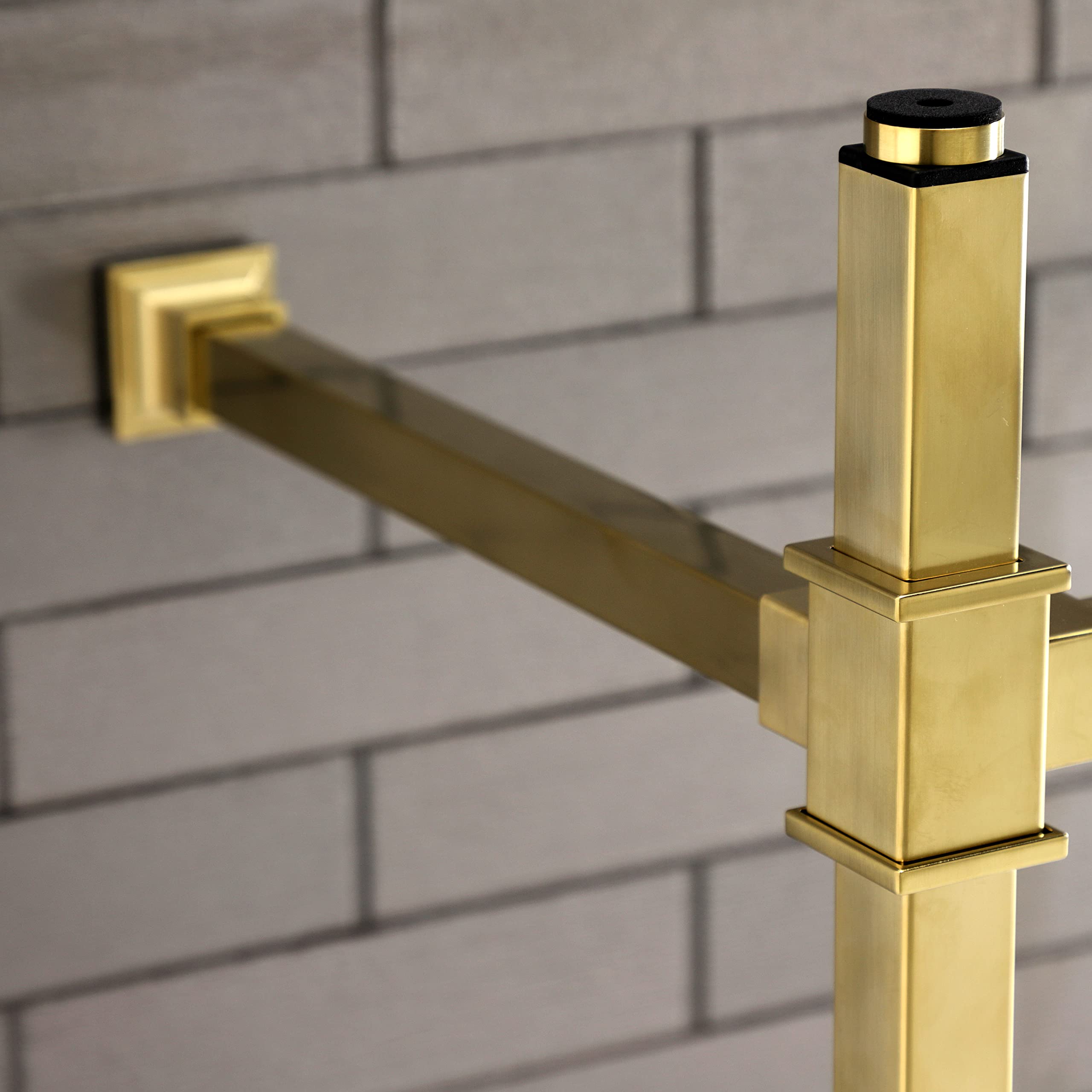 Kingston Brass VPB3322SQ7 Monarch Console Sink Legs - Brushed Brass Finish for Bathroom Vanity & Farmhouse Decor