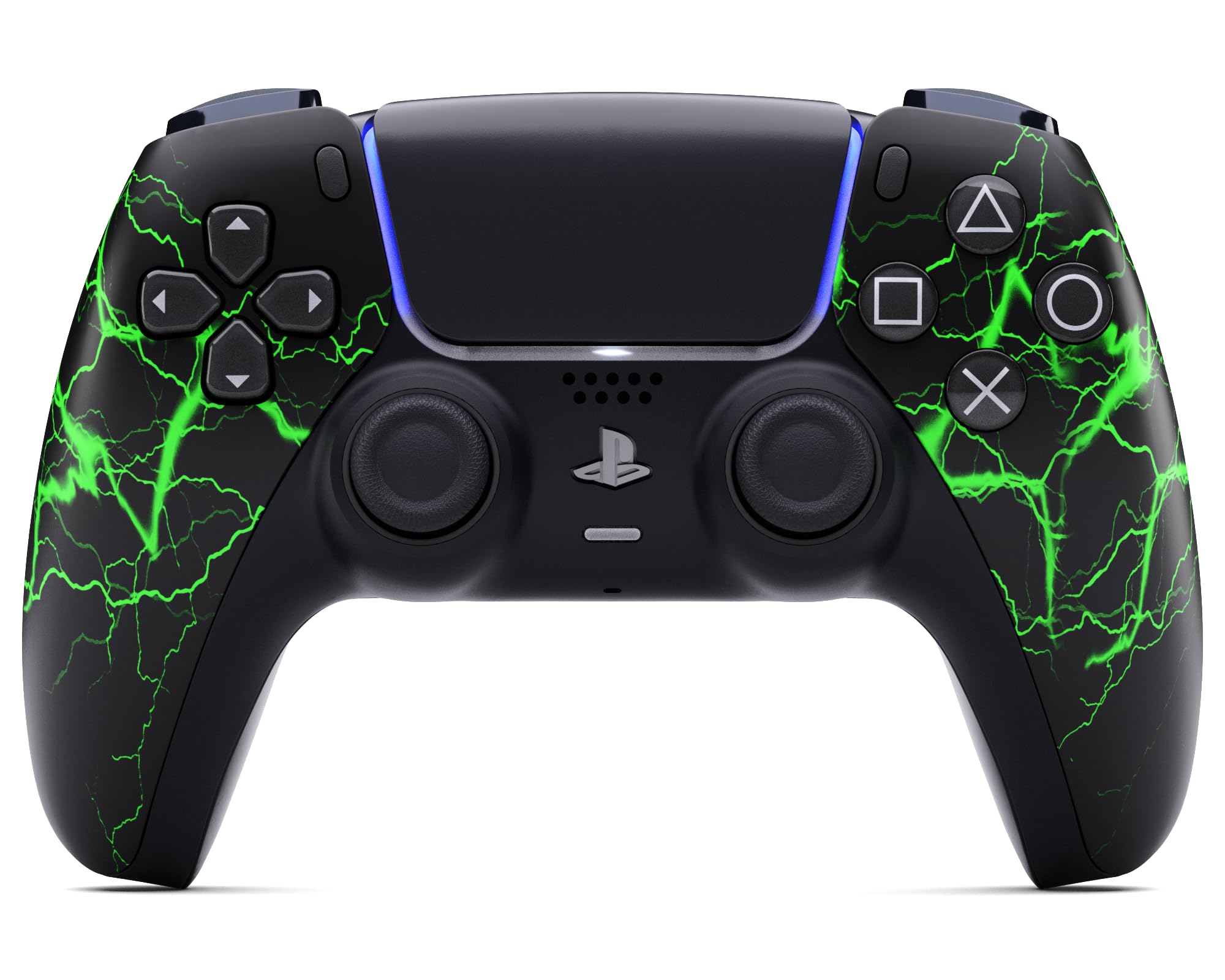AimControllers PRO Wireless Gaming Controller for PS5 & PC - Custom Made with 4 Remappable Back Paddles | Premium Gaming Accessories for Competitive Play (Green Storm) | Perfect for FPS, Racing & eSports Tournaments
